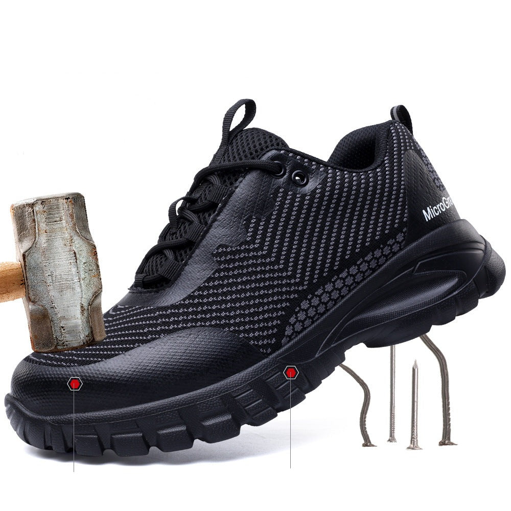 Chaussures de sécurité noires légères et résistantes à l'eau pour hommes
