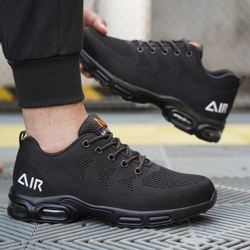 Chaussures de sécurité noires légères et résistantes à l'eau pour hommes