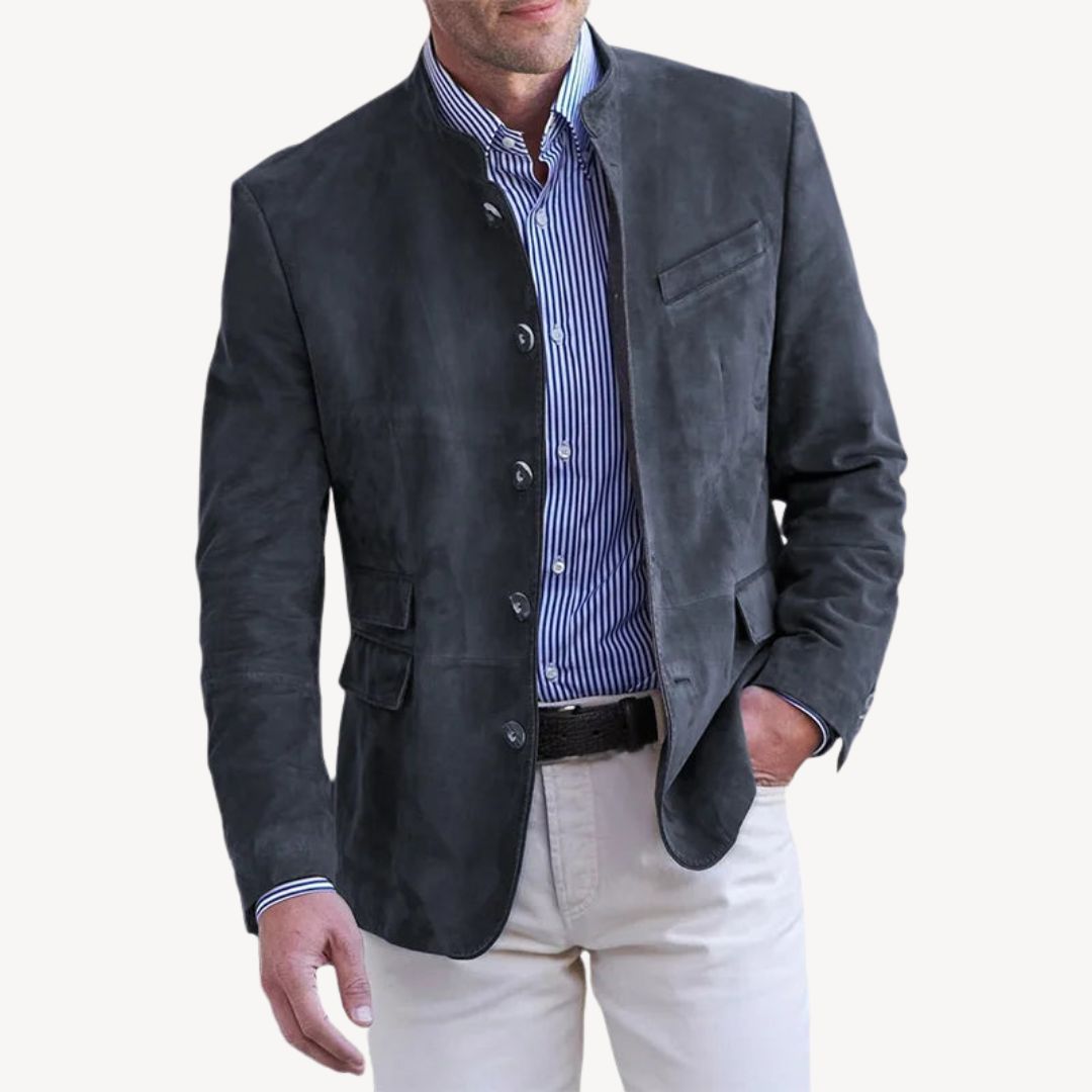 Veste de Blazer pour Homme avec Col Montant