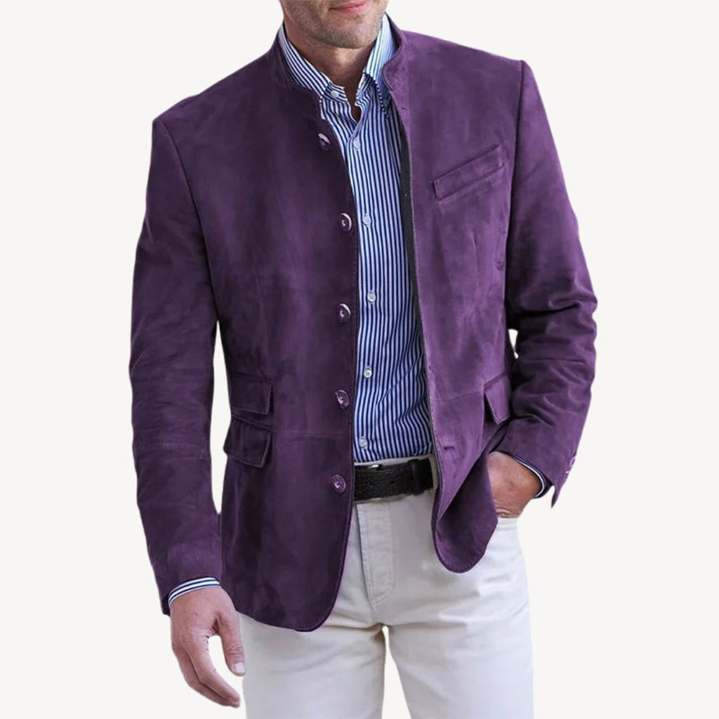 Veste de Blazer pour Homme avec Col Montant