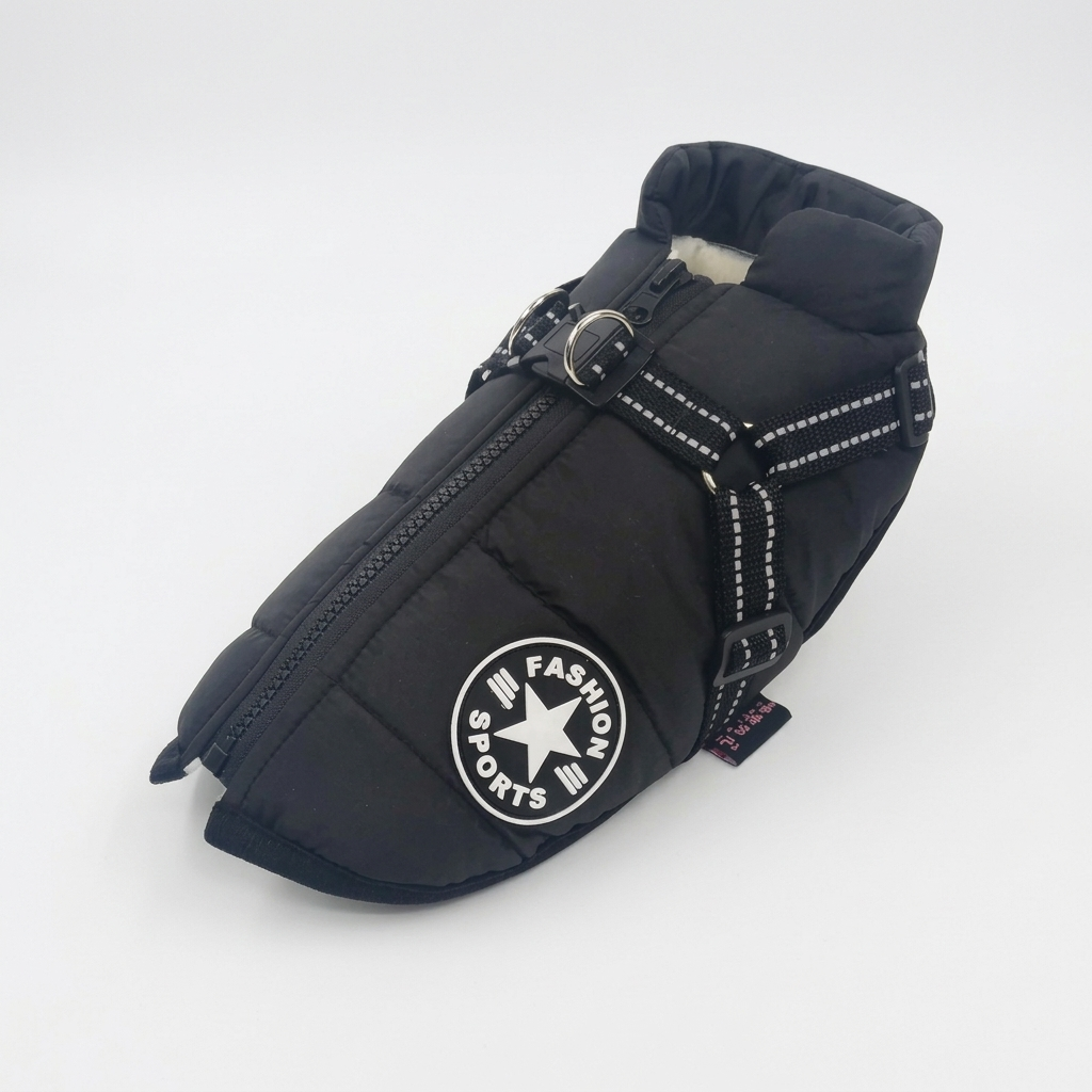 Manteau de Pluie Réfléchissant pour Chien avec Harnais