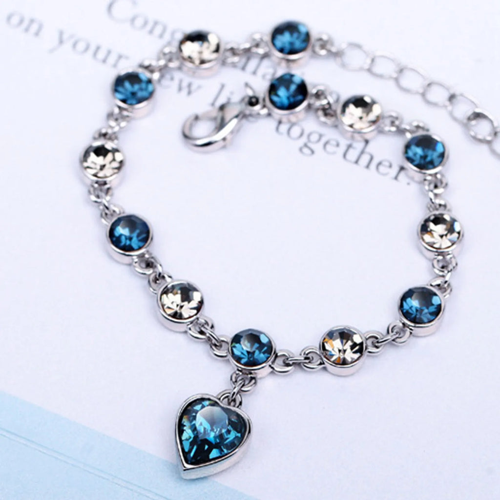 Bracelet en cristal du cœur de l'océan