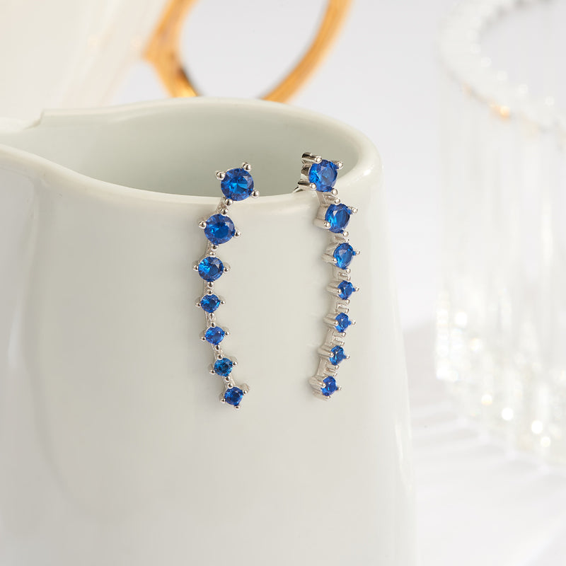 Glamour | Boucles d'oreilles en argent sterling 925 avec zircon brillant