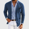 Blazer pour hommes automnal avec poches à boutons décontractées et col à revers - Lorenzo