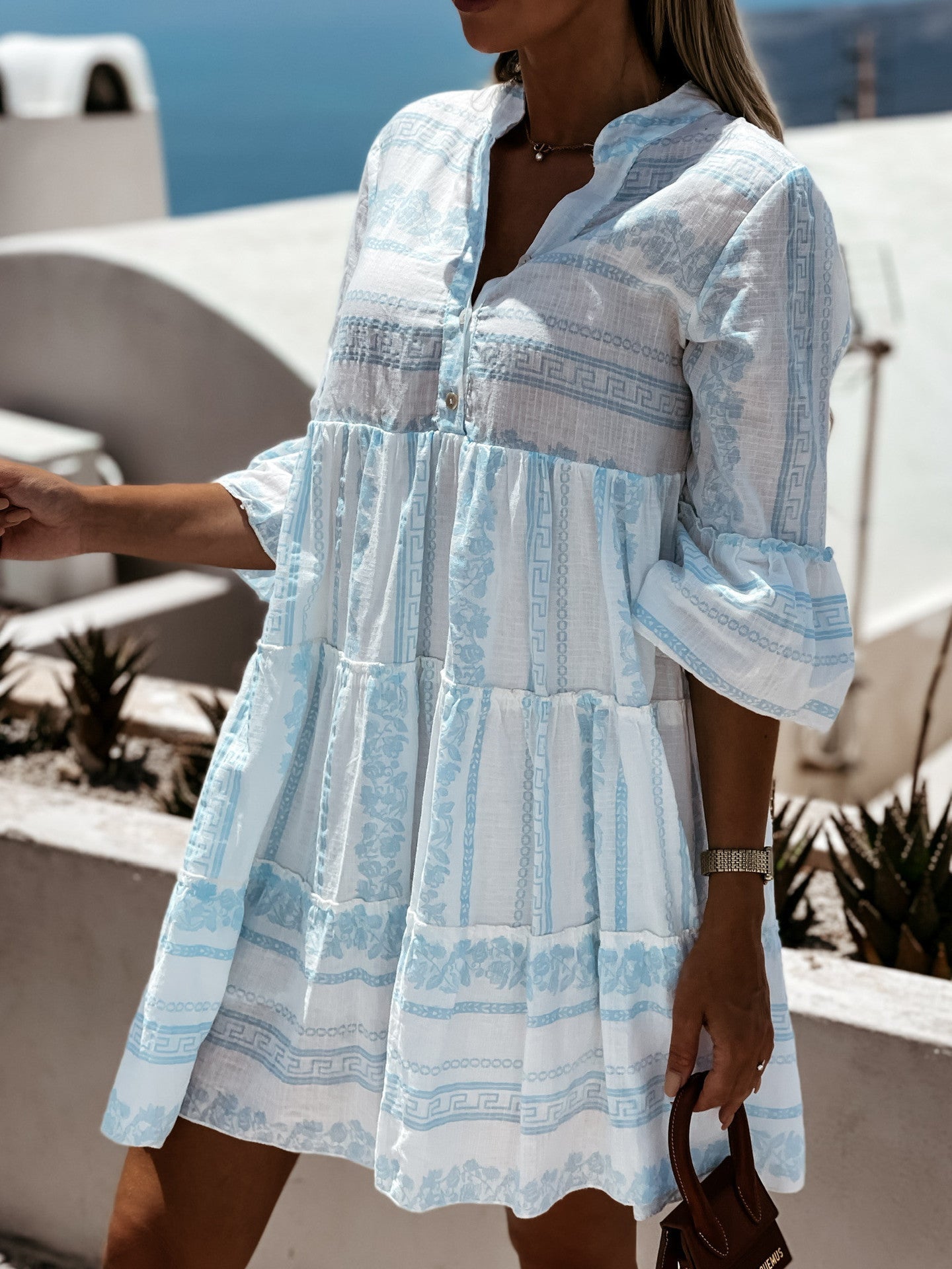 Robe à volants pour l'été 2025 | Belle robe boho légère avec un motif joyeux