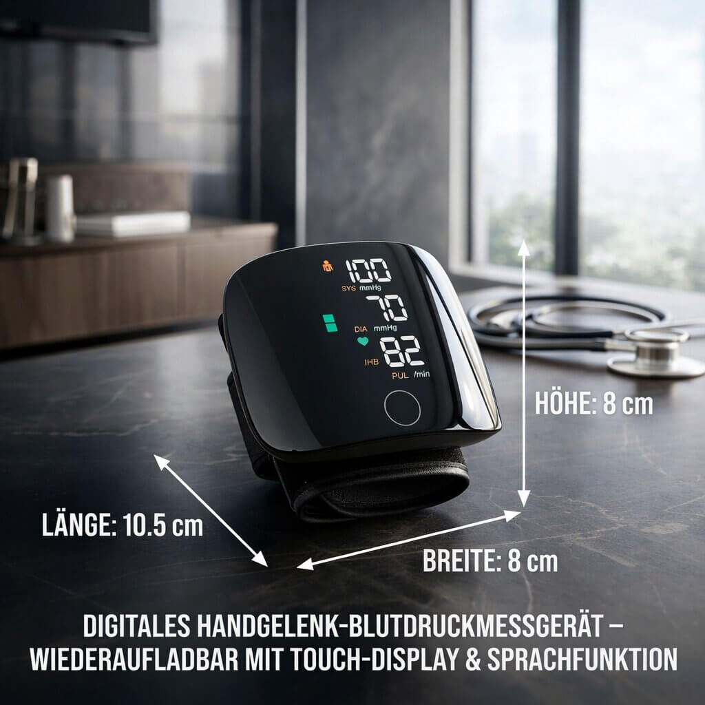 Moniteur de Pression Artérielle au Poignet | Dispositif Numérique Rechargeable