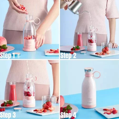 Mixeur à smoothie portable compact avec réservoir à fruits et bouchon de boisson