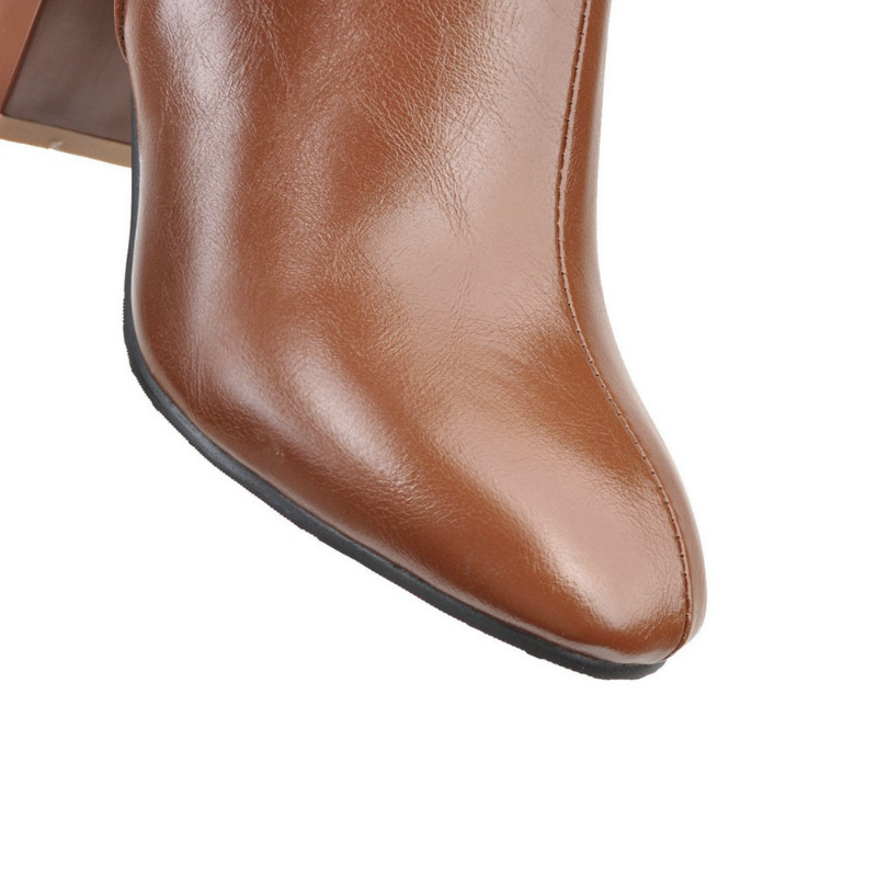 Bottines en Cuir Vegan Luxueuses avec Fermeture Éclair - Magie d'Automne Eden