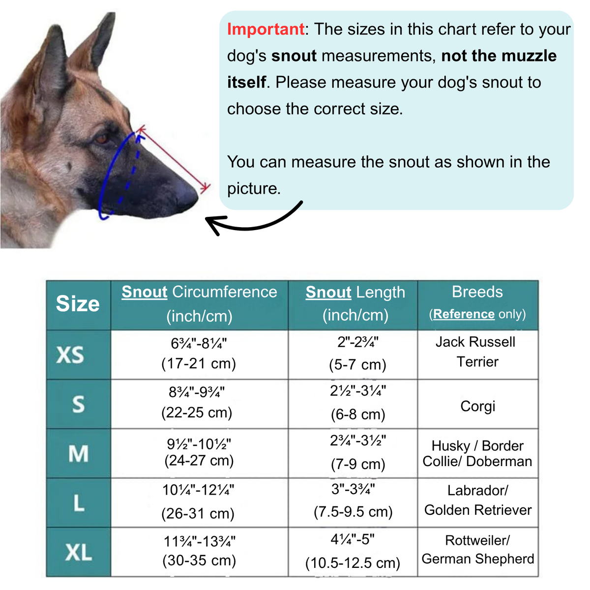 Muzzle pour Chien AirMesh Confortable - Protection Douce et Respirante