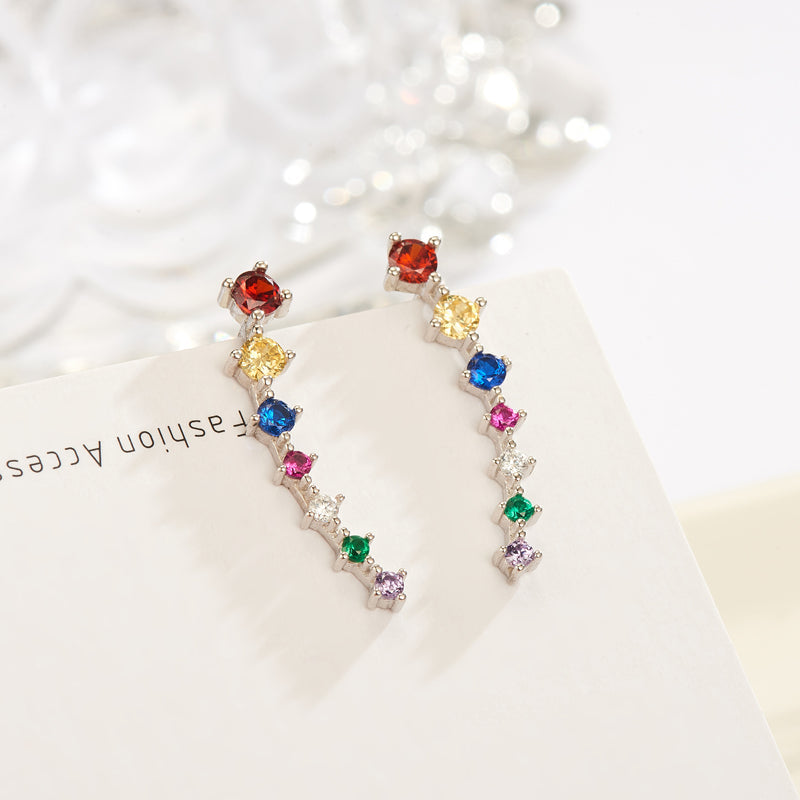Glamour | Boucles d'oreilles en argent sterling 925 avec zircon brillant