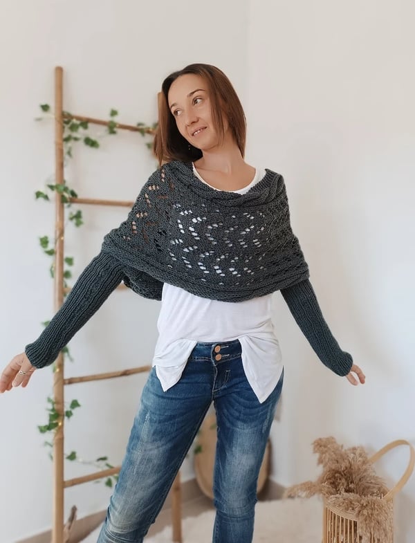Reinhilde™ Écharpe – Écharpe à manches doubles