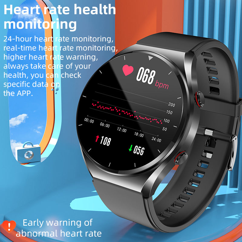 Mesure de la glycémie d'un clic|Glycémie Pression artérielle ECG|ECG HRV Surveillance de la fréquence cardiaque Montre Smart Santé