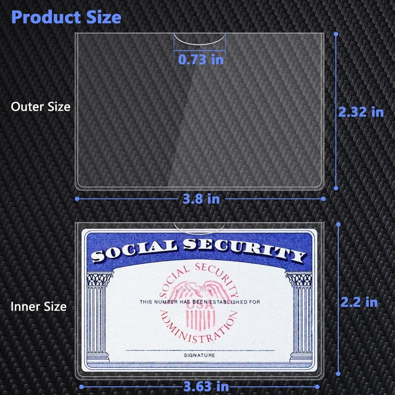 Housses de carte en PVC transparent