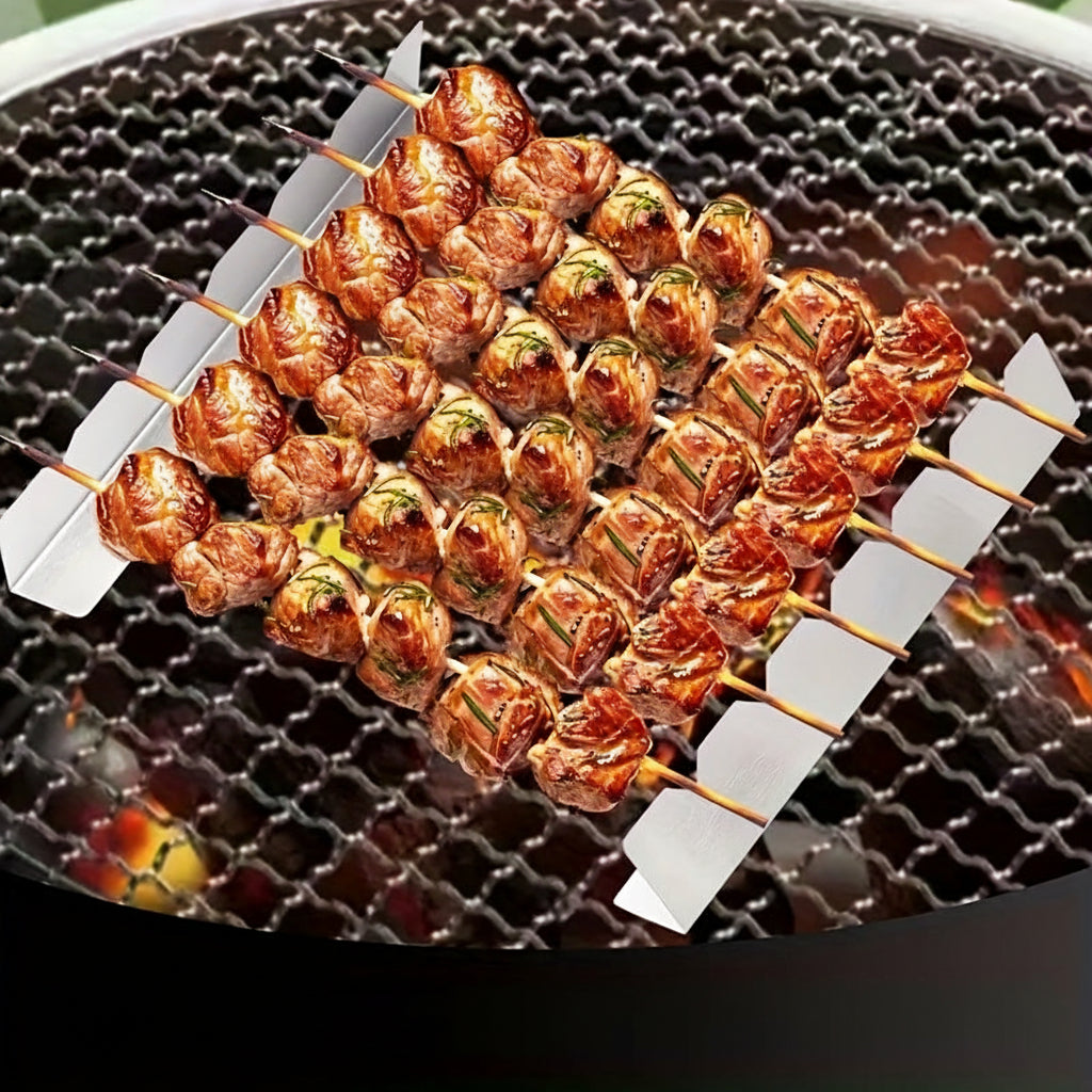 GrillMaster Pro – Support de Brochettes Élevé pour un Barbecue Parfait