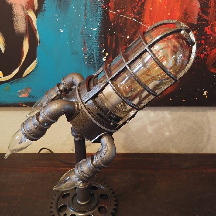 Lampe Fusée Steampunk