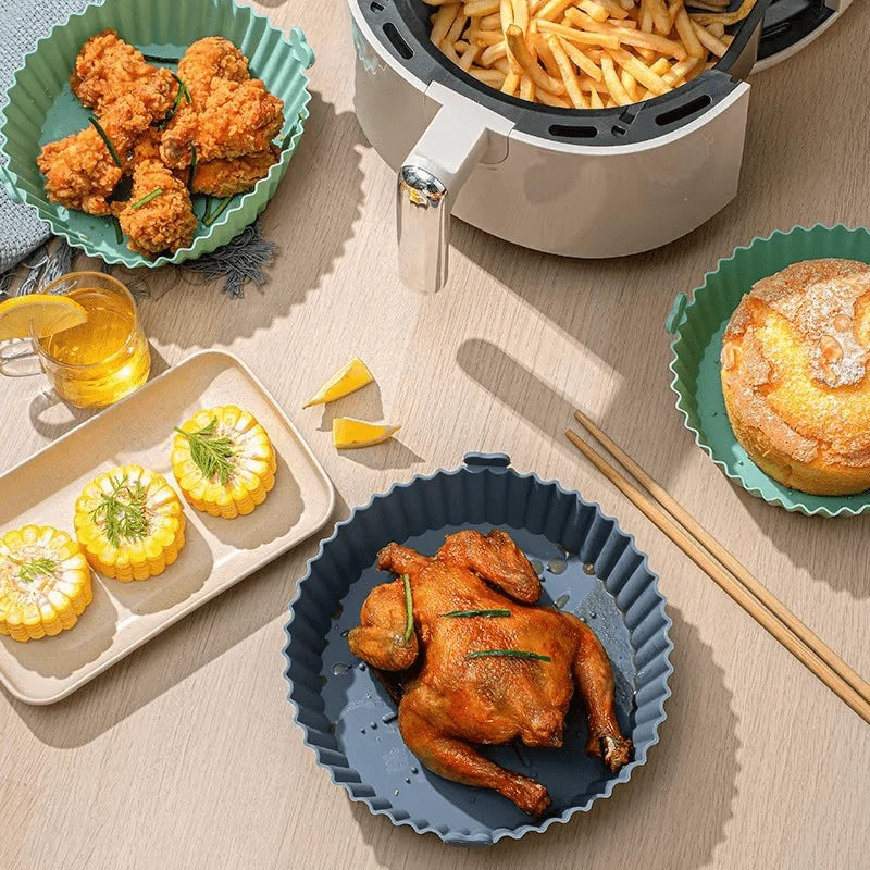 Plateaux de Friture à Air CrispEase™ — Cuisinez des Repas Croquants et Évitez le Cauchemar du Nettoyage