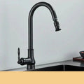 Robinet de Cuisine en Laiton Vintage | Bec Pivotant | Contrôle à Levier Unique | BrassArc