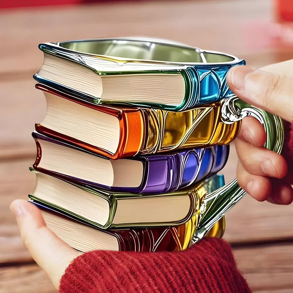 Mug | Tasse au Design Unique en 3D | Fait Main & Colorée | Pour Café & Thé | BookLume