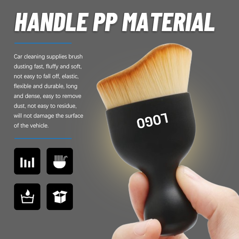 Woyuosn Brosse à Poils Doux pour Intérieur de Voiture – Utilisation Double pour Nettoyage Humide et Sec