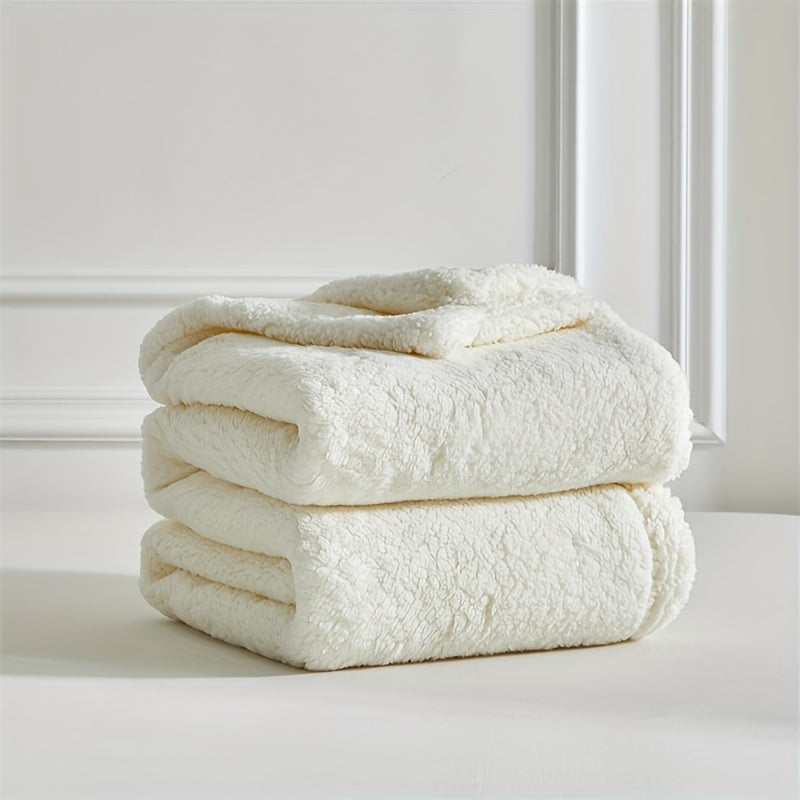 Couverture en Fleece Sherpa Ultra Douce – Couverture Chaleureuse et Confortable pour la Maison
