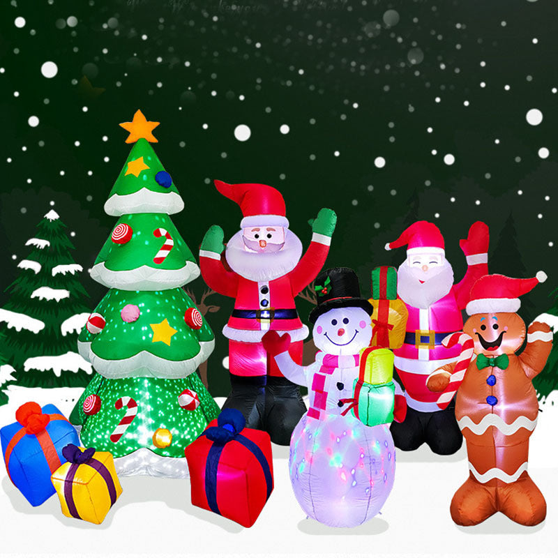 Décoration de Noël LED Gonflable – Bonhomme de Neige Lumineux pour l'Extérieur