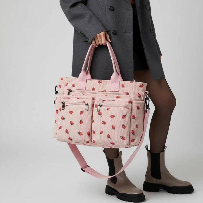 Sac à bandoulière Norélia - Sac en velours côtelé vintage