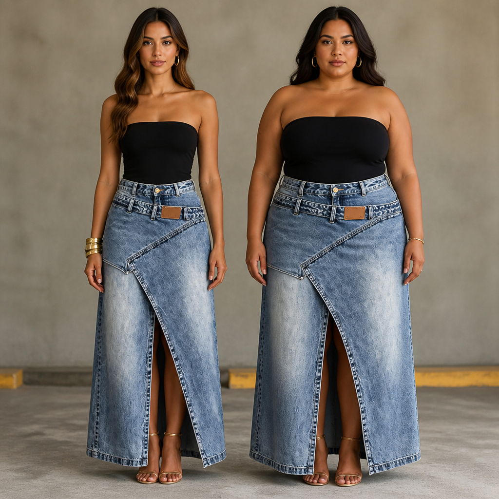Jupe Maxi SuraDenim™ — Commandez Chaque Salle avec Confiance, Élégante et Sans Effort