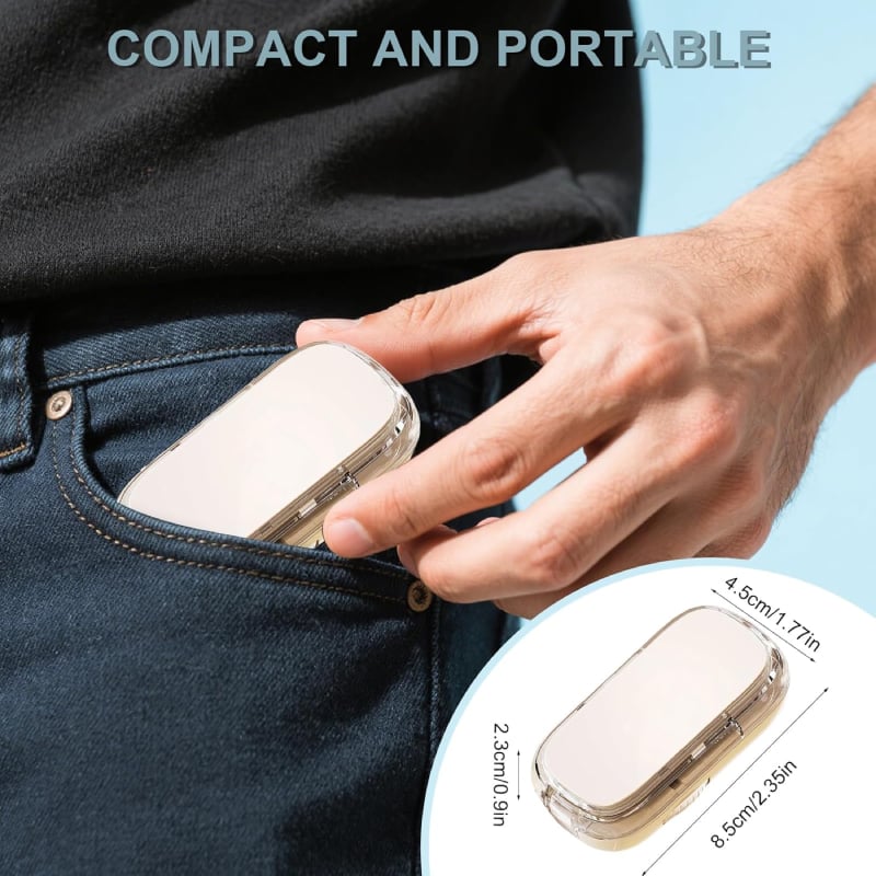 Coupe-pilules portable avec fentes ajustables
