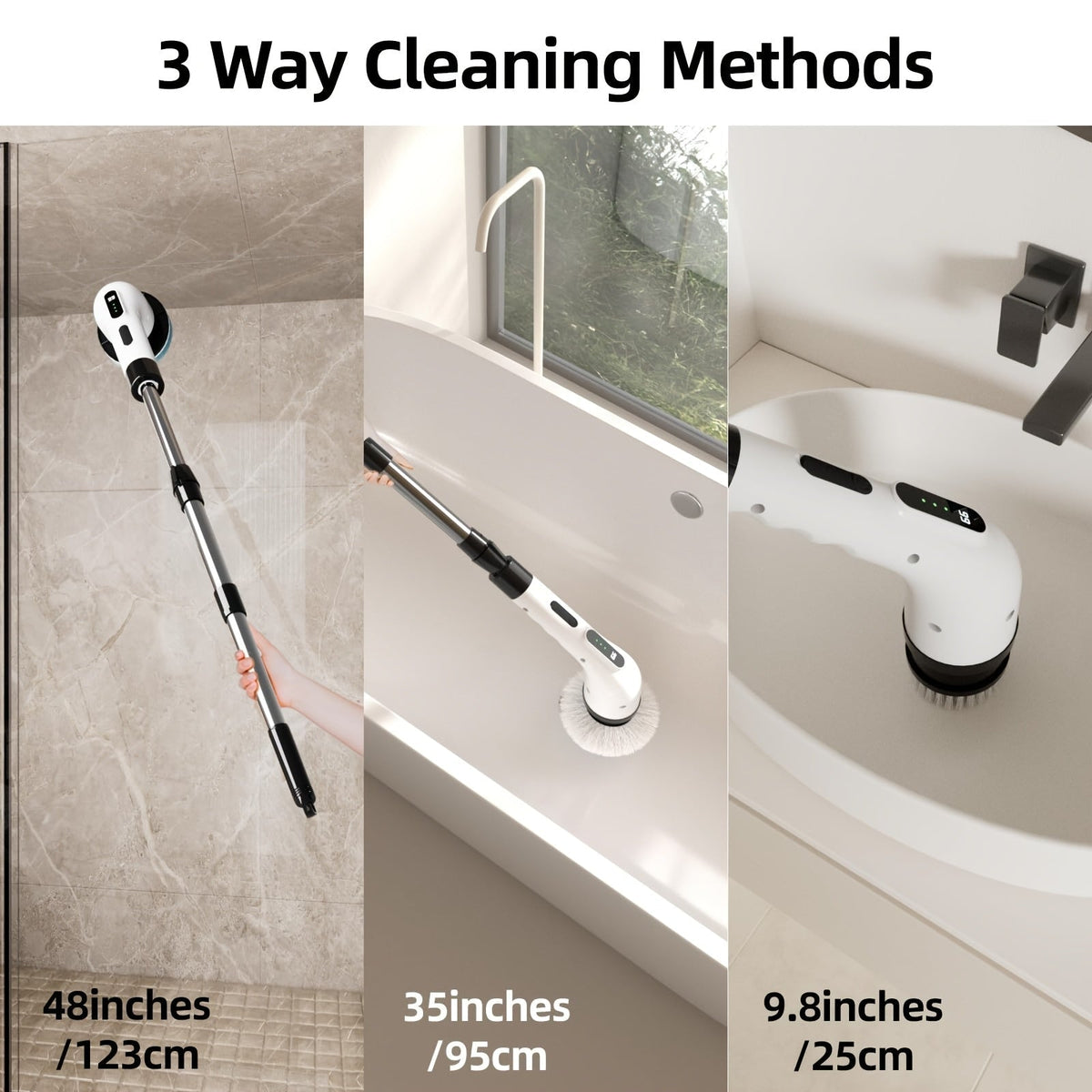 SparkClean - Kit de brosses électriques 9-en-1 pour le nettoyage à domicile et automobile