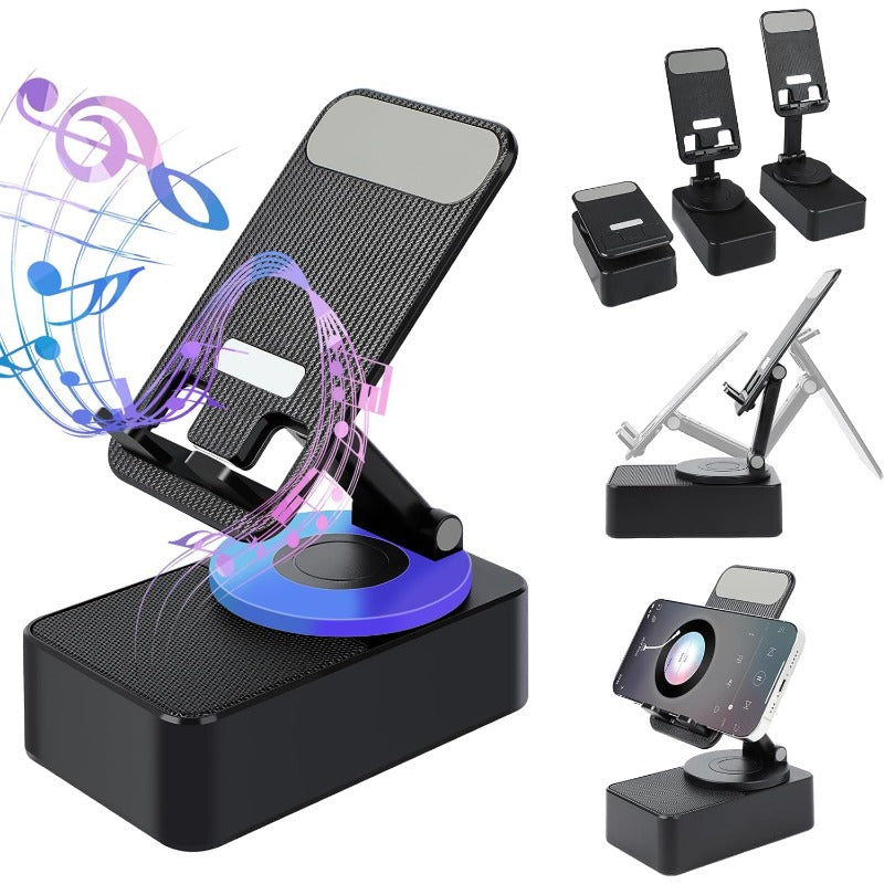 Support de haut-parleur Bluetooth pliable 3-en-1 avec batterie externe