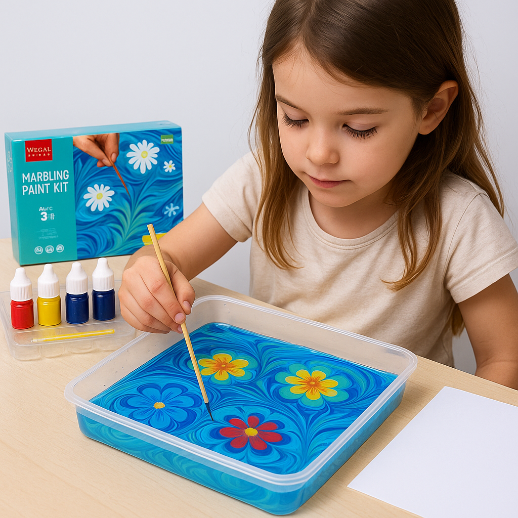 ColorSplash™ Kit de Marbrage à l'Eau — Éveillez la Créativité de Votre Enfant avec Chaque Tourbillon Envoûtant