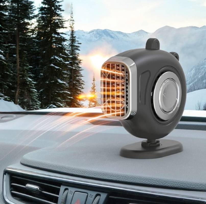 Chauffage de voiture 12V – Chauffage portable pour voiture avec angle réglable à 360°