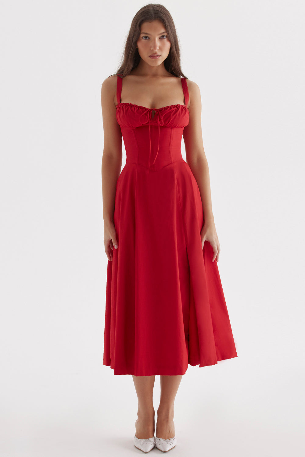 Zipporas - Robe bustier cintrée avec impression moderne de fleurs de printemps pour 2026