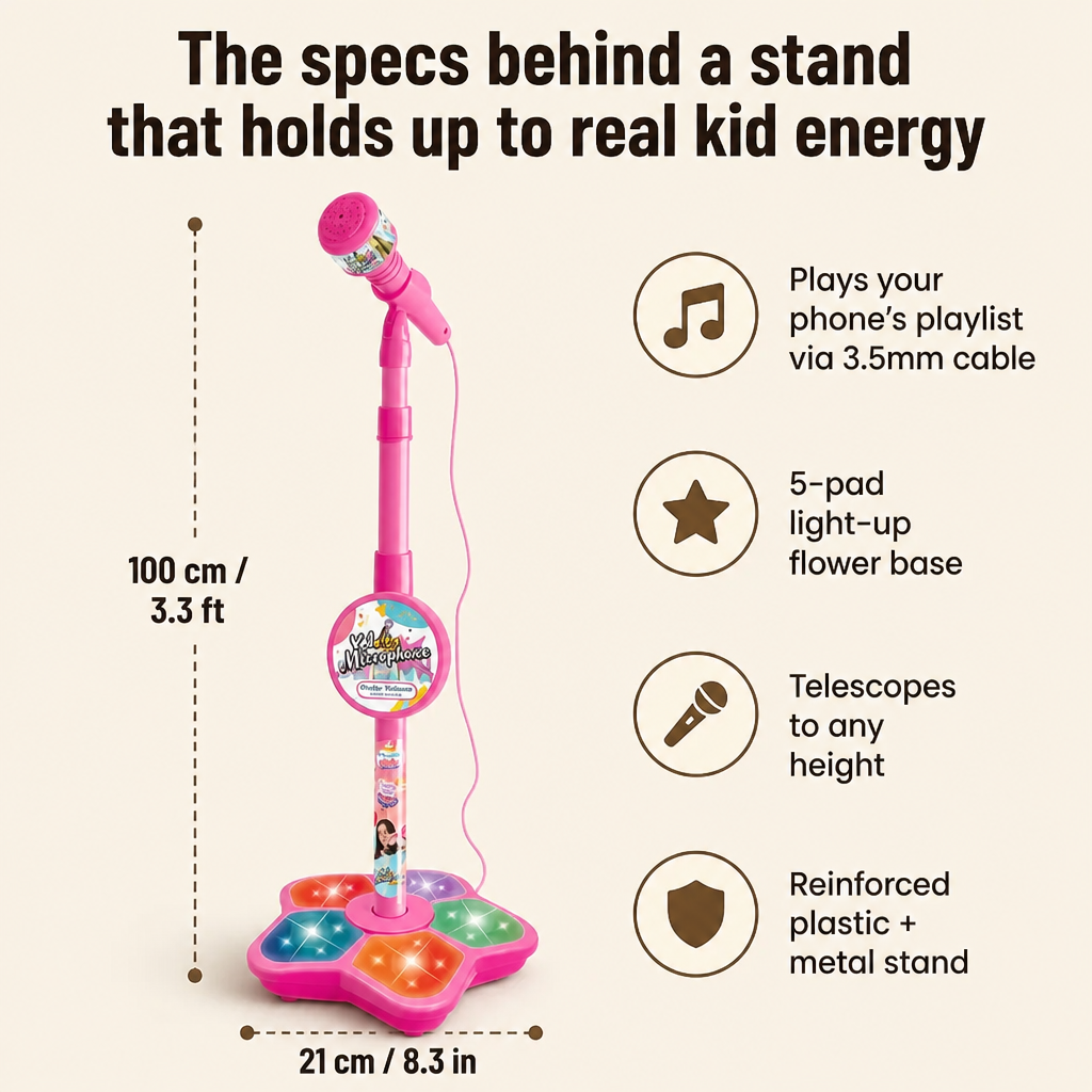 HarmonyVibe™ — Échangez le Micro de Brosse à Cheveux pour un Vrai Support de Performeur | Rose, Bleu, Noir