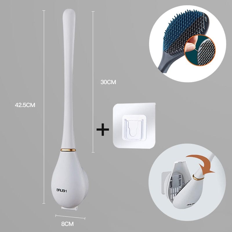 🔥Brosse de toilette en silicone flexible moderne