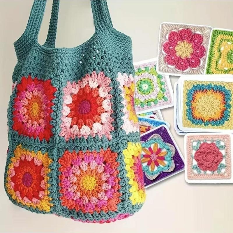 Paquet de Motifs en Carrés Granny