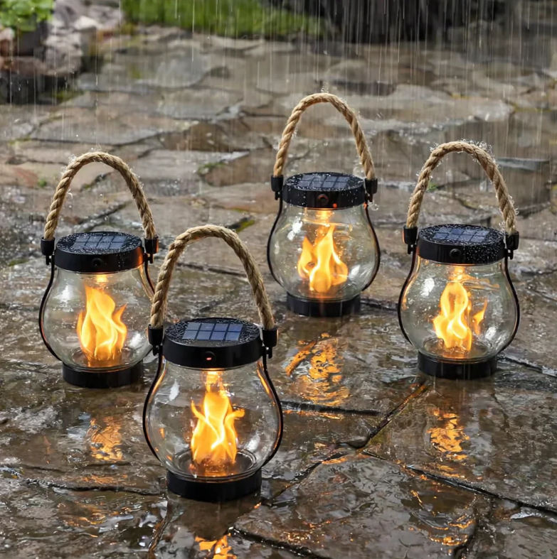 LumaFlick™ Lampe à Flamme Solaire — Transformez Vos Nuits avec une Lueur Douce et Captivante Qui Dure Toute la Soirée