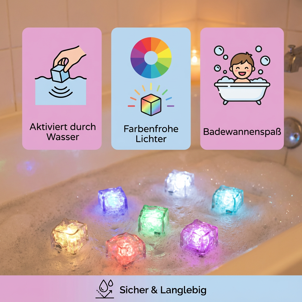 Jouets de bain lumineux pour enfants - Set de 6