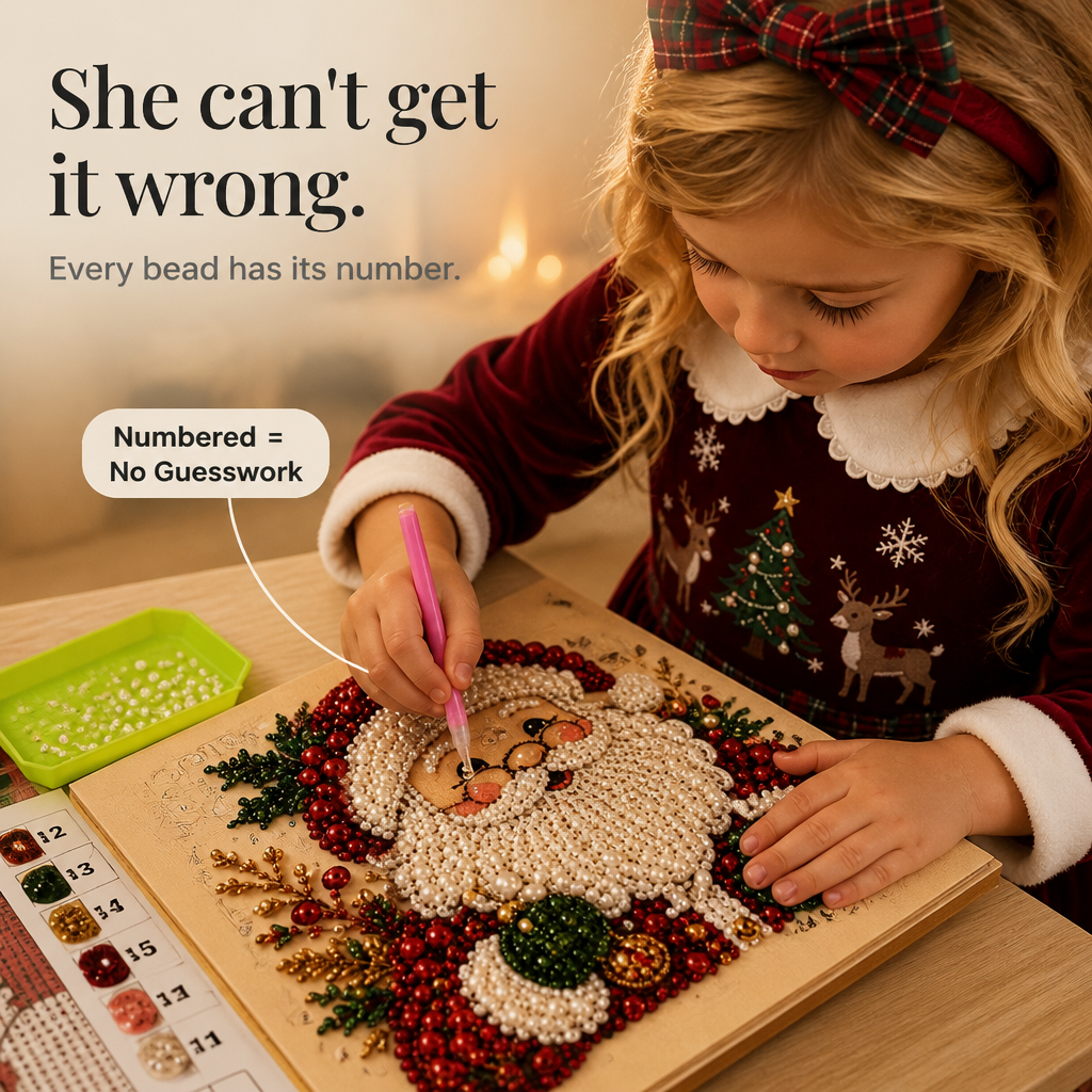 Purlbeam – Kit de toile de Noël avec perles en forme de perles de différentes tailles