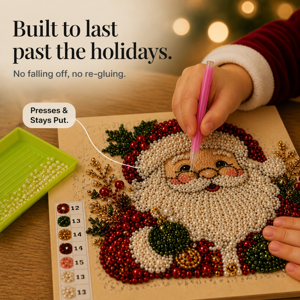 Purlbeam – Kit de toile de Noël avec perles en forme de perles de différentes tailles