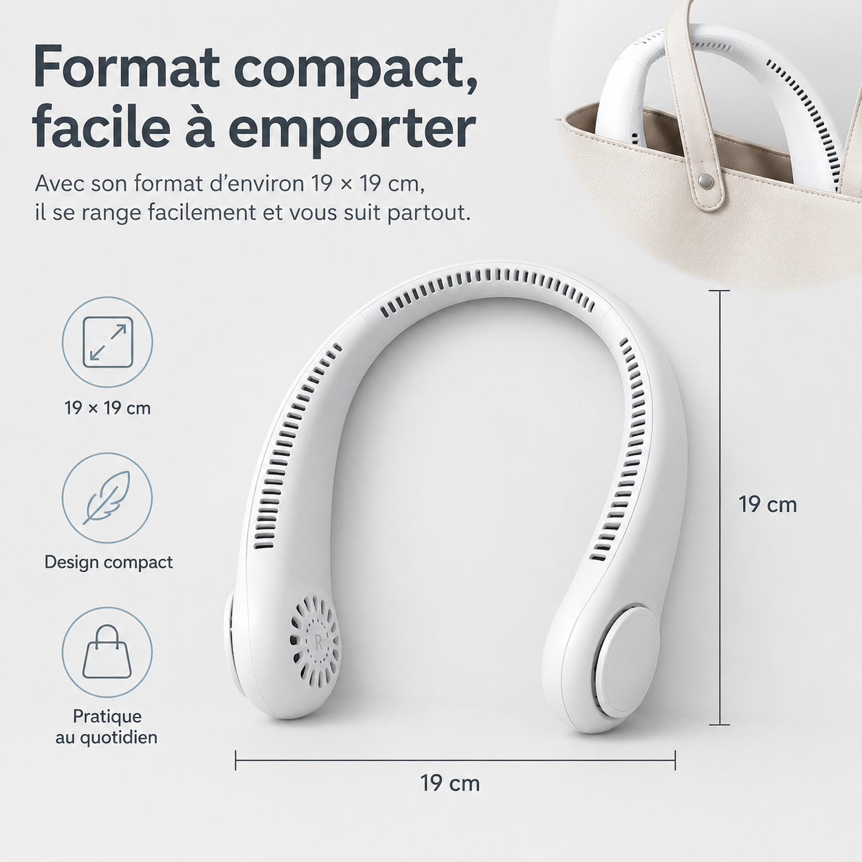 Ventilateur de Cou Sans Fil Moderne