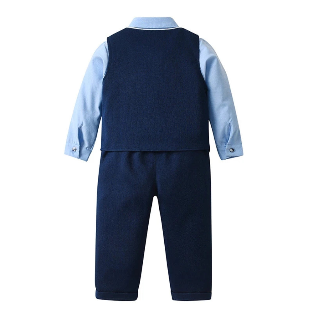 Costume formel chic pour garçons en 3 pièces avec nœud papillon