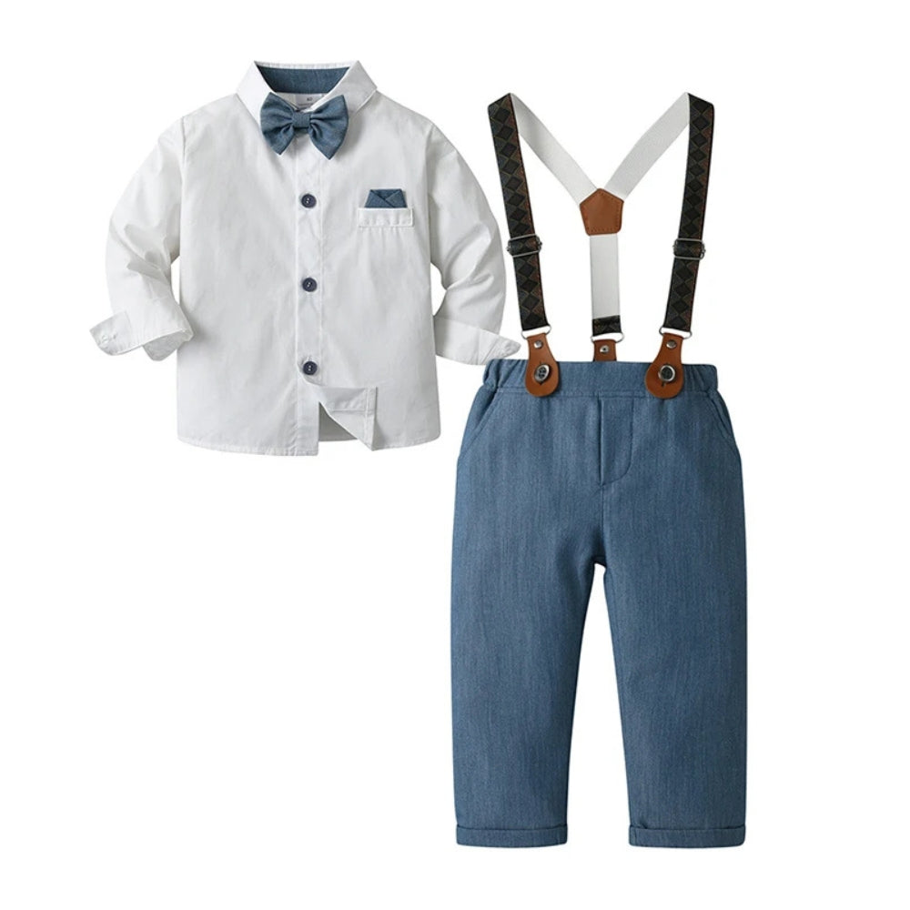 Costume formel chic pour garçons en 3 pièces avec nœud papillon