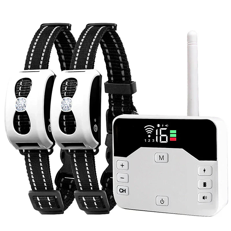 Clôture Sans Fil & Collier de Dressage 2-en-1 - Imperméable & Rechargeable