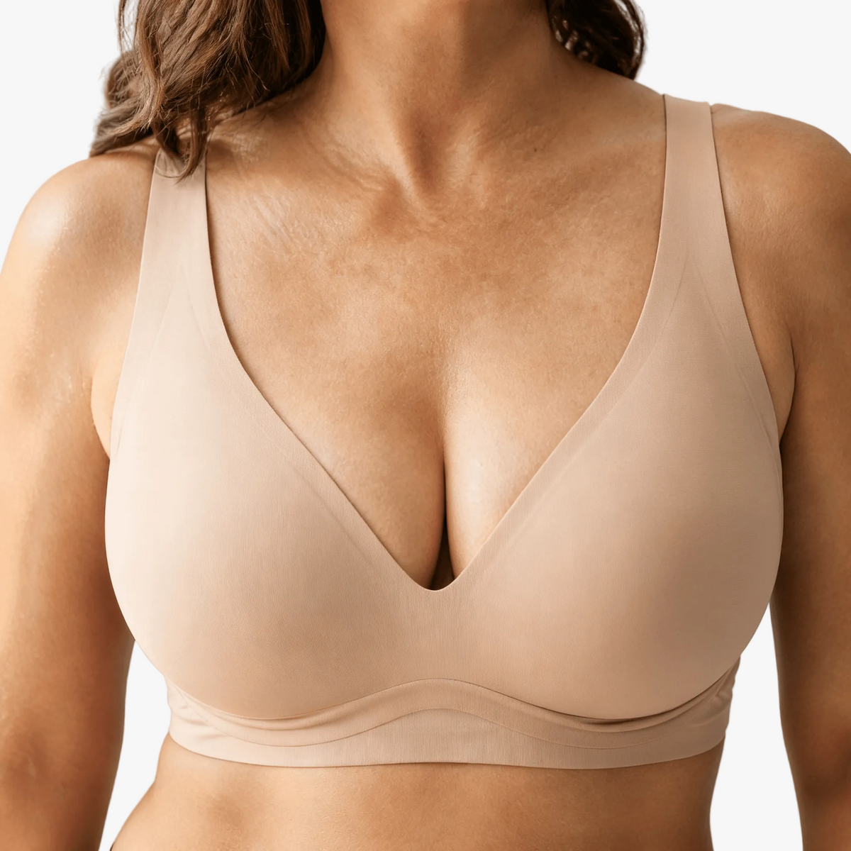 Comforel – Soutien-gorge sans fil à décolleté en V profond pour femmes
