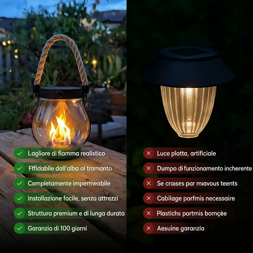 Lanterna Solaire d'Extérieur pour Jardin, Terrasse et Patio