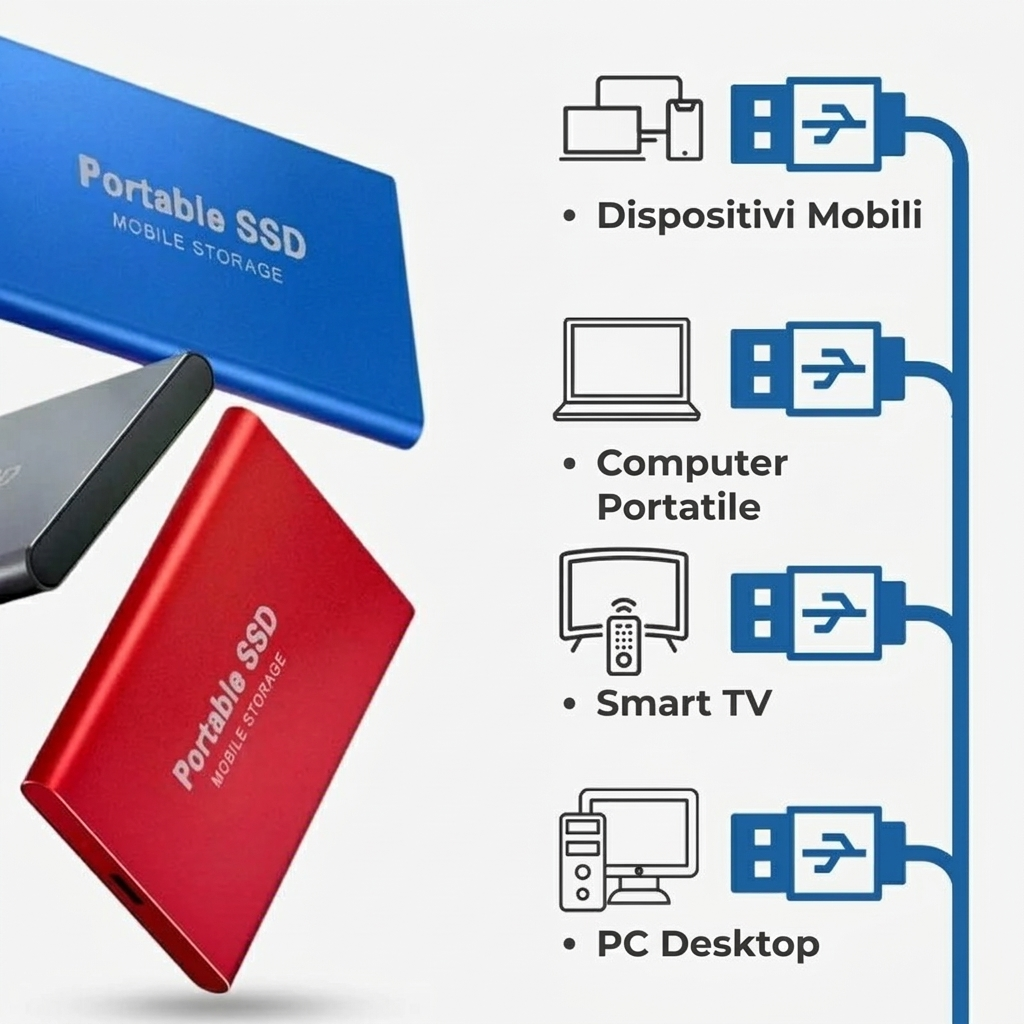 SSD Externe Portable  Stockage USB Haute Vitesse