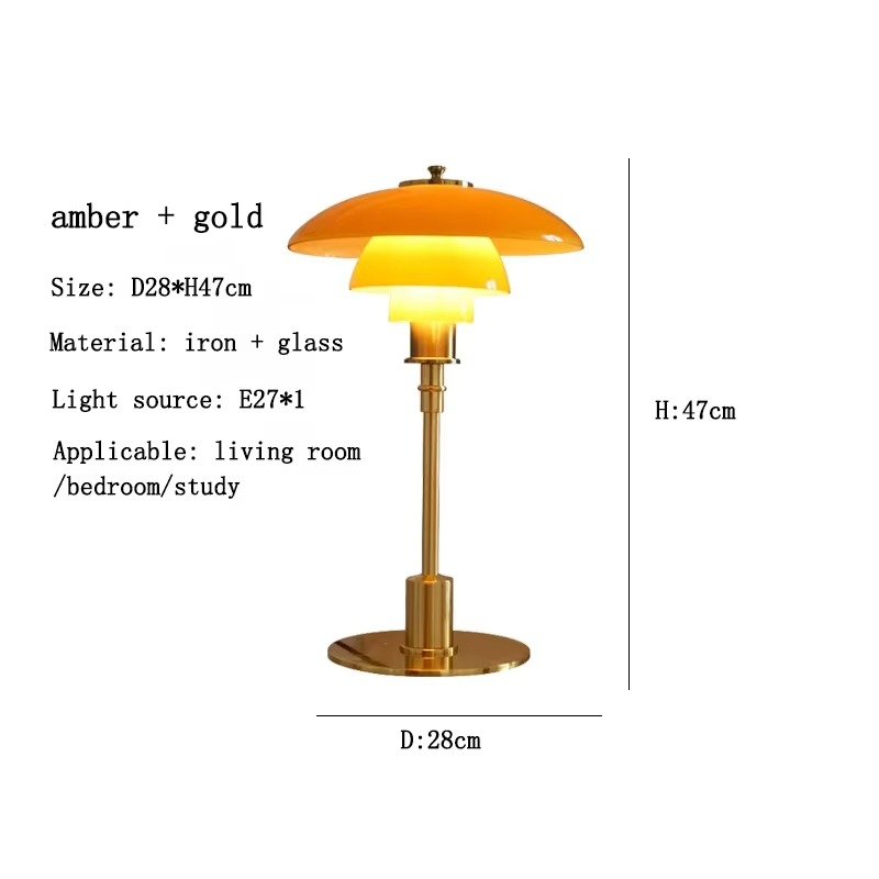 Lampe de table contemporaine danoise - Lumière LED chaude