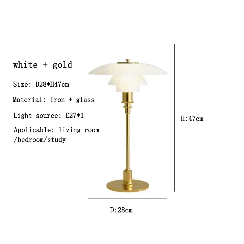 Lampe de table contemporaine danoise - Lumière LED chaude