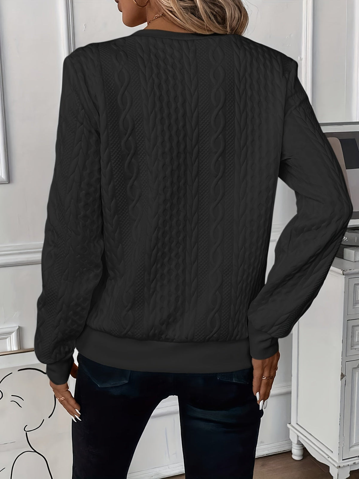 Pull Femme à Zip et Tricot en Câble